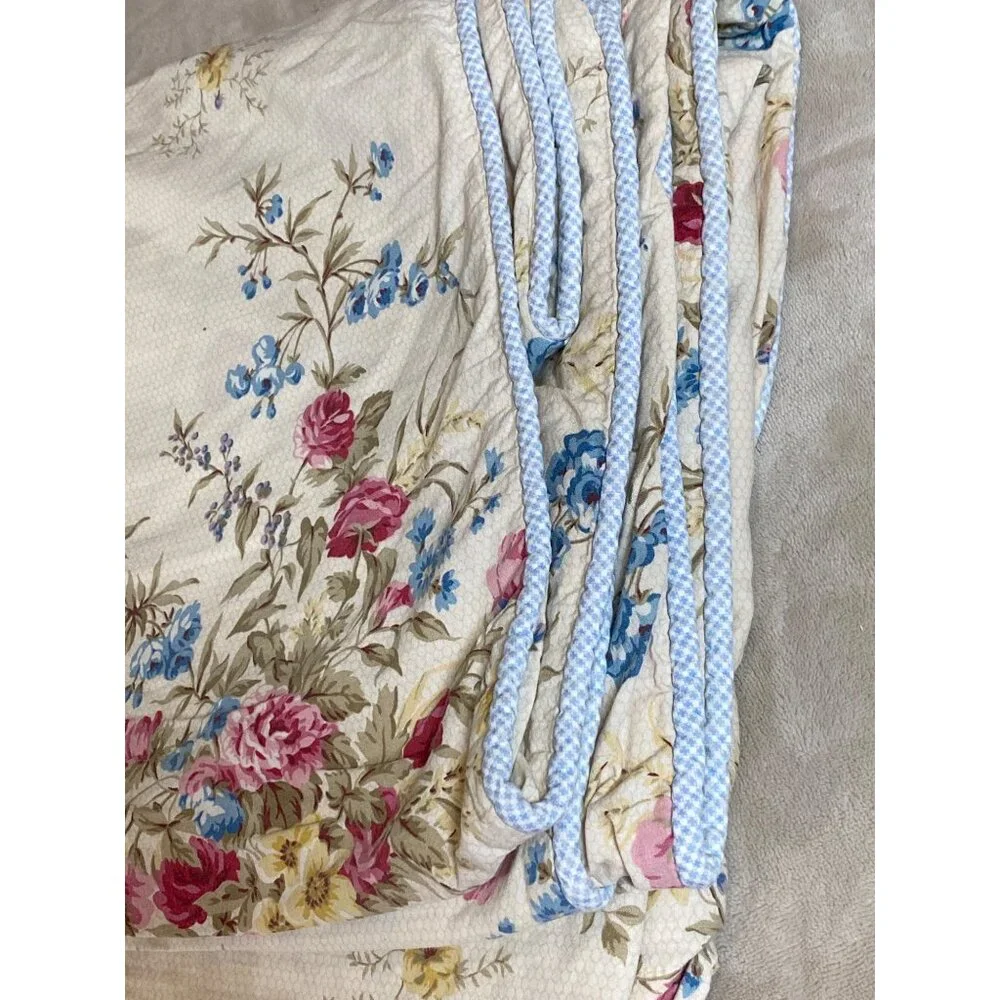 Tommy Hilfiger floral duvet cover vtg 82 x 84in button closure full size